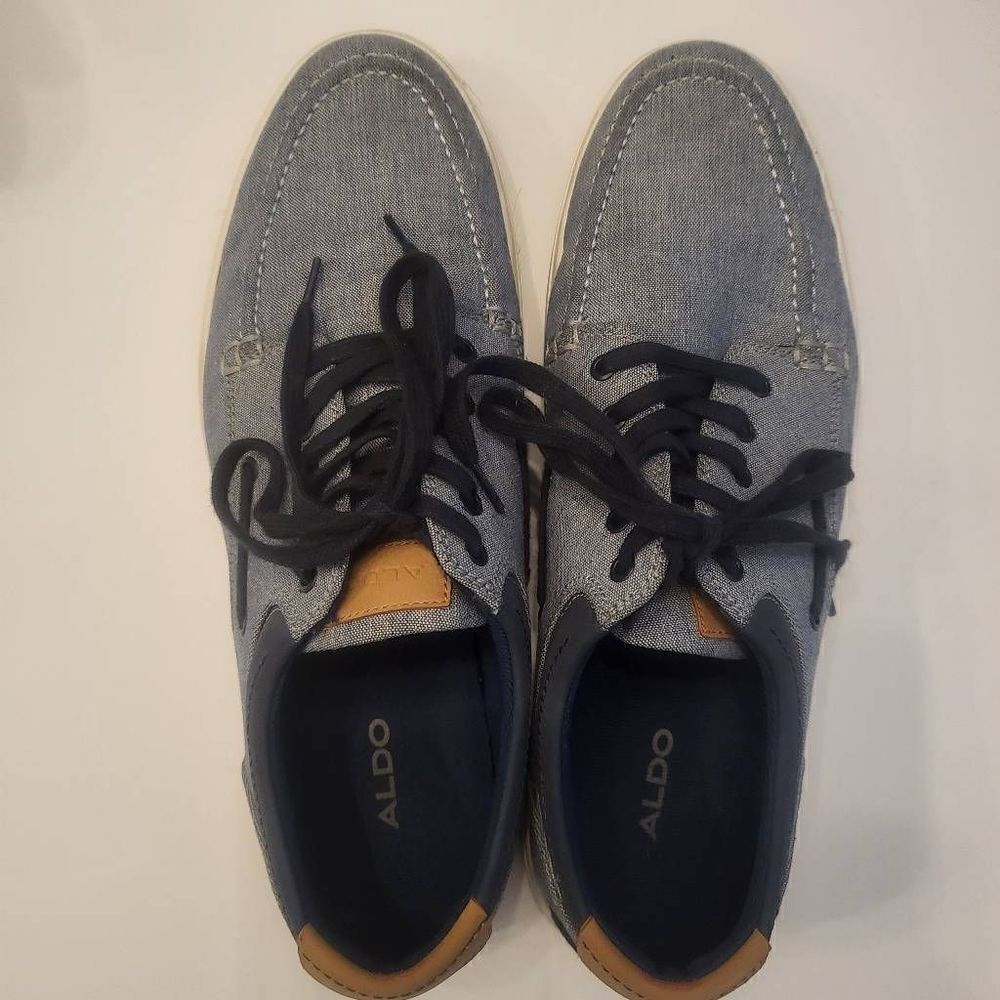 Aldo Men's Linen/Cotton Sneakers: 9.5: Preppy Nautical Coastal Casual